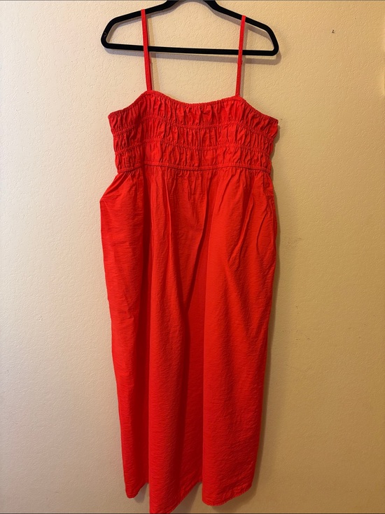 a new day Dresses & Skirts - a new day Smocked Adjustable Straps Orange/Coral Maxi Dress - size XXL